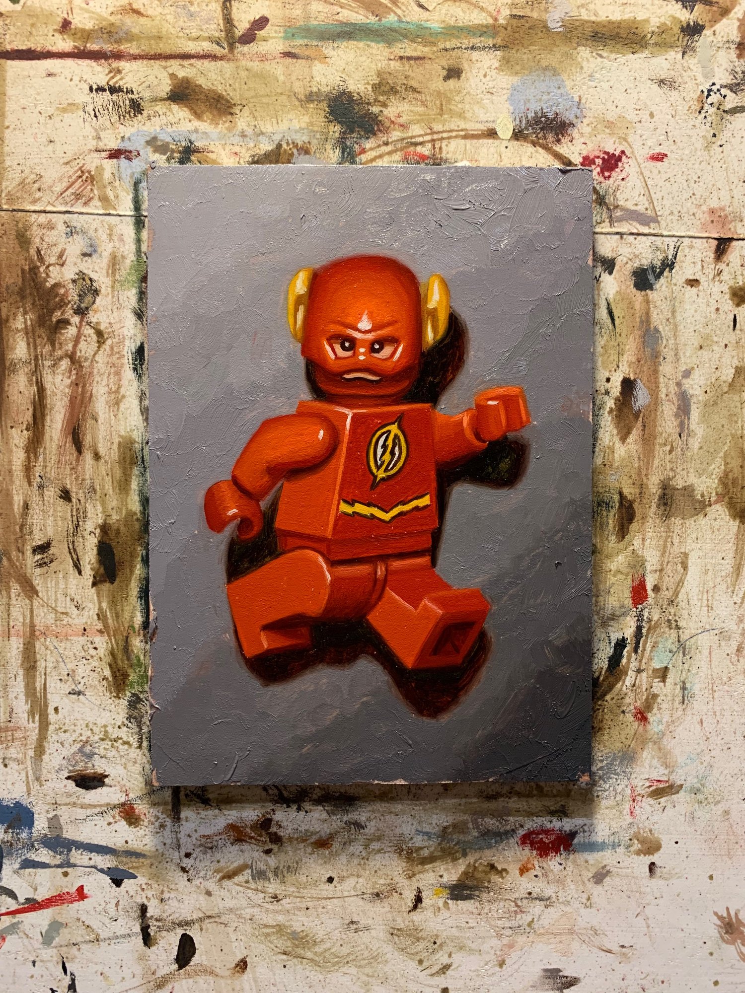 Image of Flash lego oil painting 