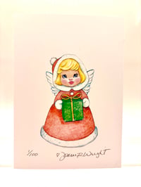 Image 1 of Retro Angel Sketch Print - Numbered & Signed