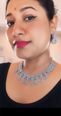Image 2 of Reisha -Stunning American Diamond Necklace Set