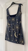 Sparkly Horse, Star, Sun And Moon Glitter Detail Navy Dress