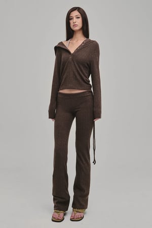 Image of GHOSTBOY - Dazed Knit Hoodie (Brown)