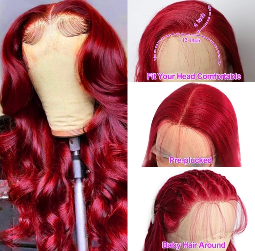 Image of 99J Burgundy Lace Front