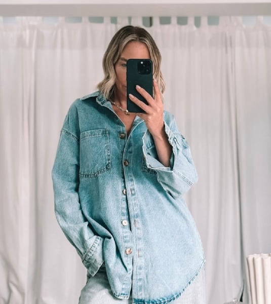 Image of Denim Shacket. By Frankie