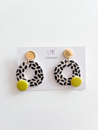 Paire de boucles d'oreilles céramique DANCA + 1