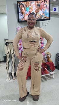 Image 5 of 2pc Knitted Pants Set 