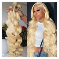 Image 6 of Blonde Brazilian Body Wave Hair Extensions – Remy Human Hair Weave Bundles