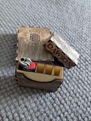 Image of Smoker’s Delight - Custom Wood Rolling Tray with Personalized Joint Case