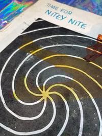 Image 2 of Original Lino Print - Swirl - Nitey Nite