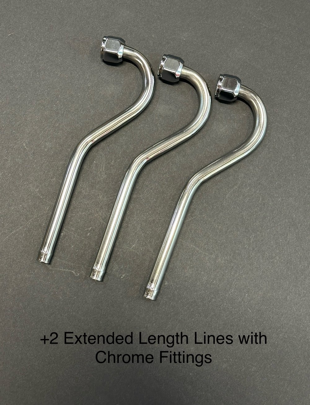 Low Profile Oil Lines Chrome Fittings - +2 Extended Length