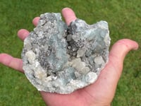 Image 3 of Green Fluorite & Druzy Quartz With UV Calcite Specimen #1840