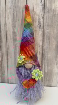 Image 1 of Harris Tweed Wee Rainbow Daisy Gnome