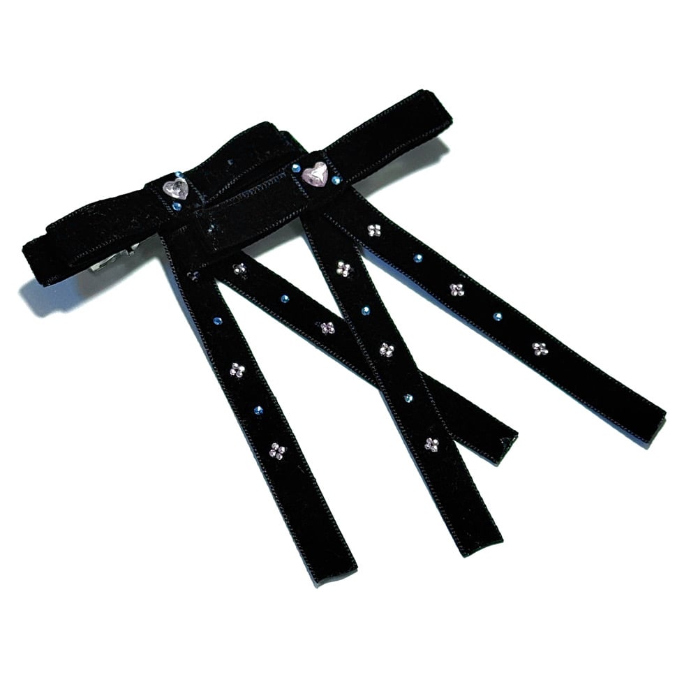 Image of Rhinestone Bow Clips