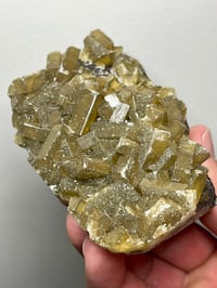 Image 2 of Yellow Barite On Purple Fluorite Specimen | Jiangxi China #2731