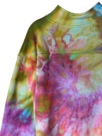 Image 6 of 2XL Ladies Quarter-Zip Pullover in Bright Spiral Ice Dye