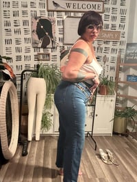 Image 2 of Old Mavy distressed bottom jeans 