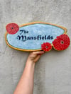 Custom Wedding Anniversary / Family Name/ Bouquet Carving