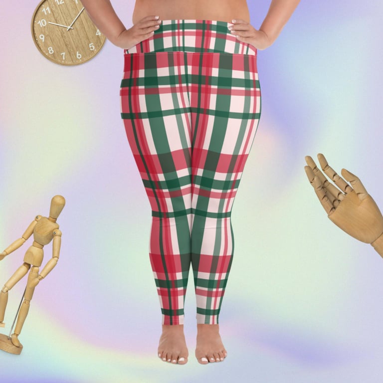 Give Me Plaid Plus-Size Leggings Image 4