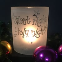 Image 1 of ‘Silent Night, Holy Night’ Christmas tealight holder