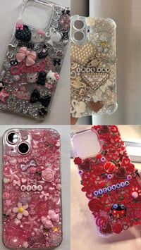 beaded letter/plain colour junk case