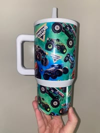 Image 1 of Monster jam 20oz non spill tumbler 