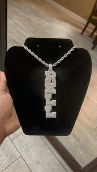 Image 1 of Diamond studded Name Pendant 