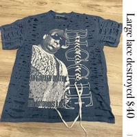 Large biggie blue lace destroyed