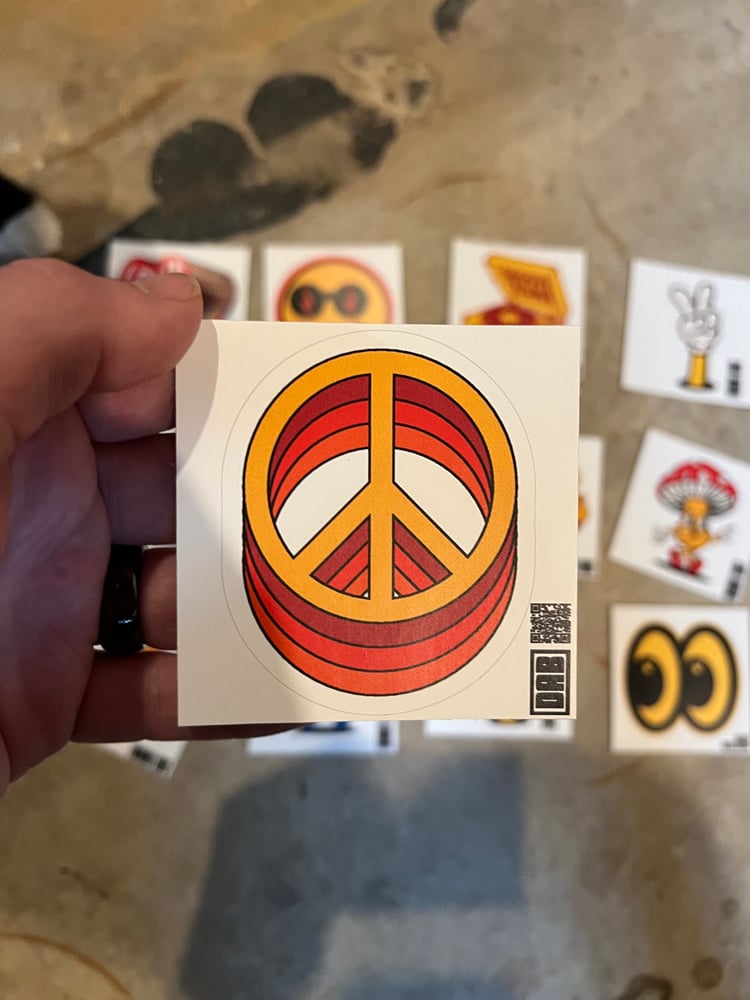 Image of Retro Peace Sign 3 Inch