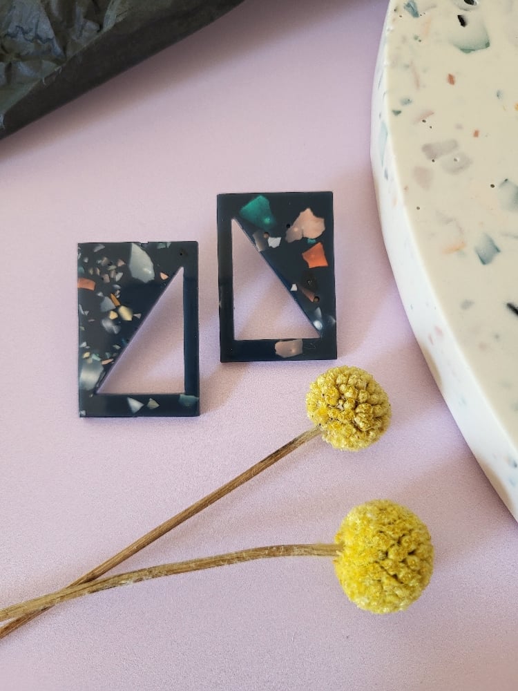 Image of Boucle d'oreilles Rectangle