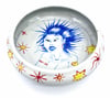 Blue Hair Ceramic Blate