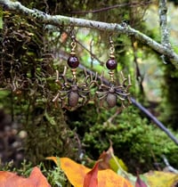 Image 3 of Garnet Arachnid Earring 