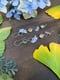 Image of Ginkgo Ludwigite Peridot Golden Rutile Quartz Asymmetrical/Mismatch Long Statement Earrings