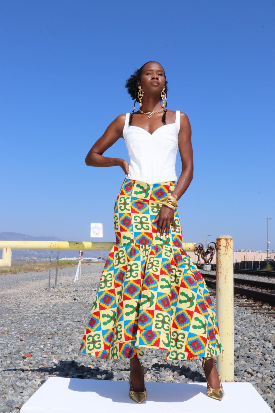 Kente maxi clearance skirt