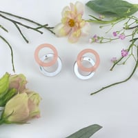 Image 1 of Náušnice DoubleMirrorCircle Rose