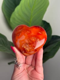 Image 1 of MOSSY CARNELIAN HEART -MADAGASCAR- C