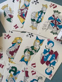 Cartes de fantaisie, vintage, Grimaud, jeu « Gerente » dos bleu