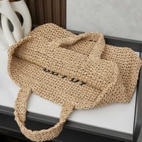 Image 4 of P Raffia Beach Bag