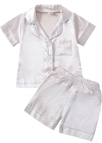 Image 2 of Personalized Kids 2pc Satin Pajamas 