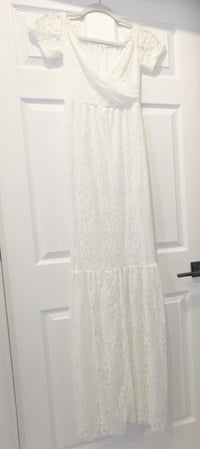 Image 3 of Wedding Season Ivory Lace Maternity Maxi Dress