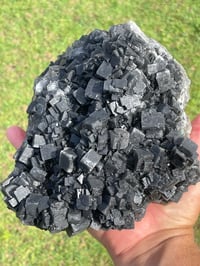 Image 16 of Double Sided Cubic Fluorite & Druzy Quartz #964