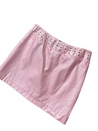 Image 3 of Baby Pink PVC Studded Mini Skirt 12