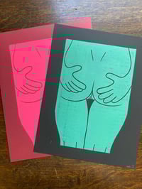 Image 1 of 'Handful' blockprints