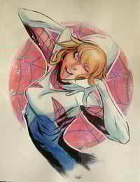 Image 2 of Galaxy con Spider-Gwen Watercolor Commission