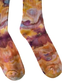 Image 6 of L/XL Adult VANS Hand-Dyed Crew Socks in Solar Flare Ice Dye