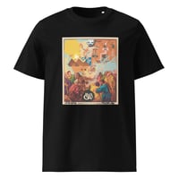 Image 1 of Black Cargo - Contemporary Urban Art Apparel for the Woke -smoke  Unisex organic ribbed neck t-shirt