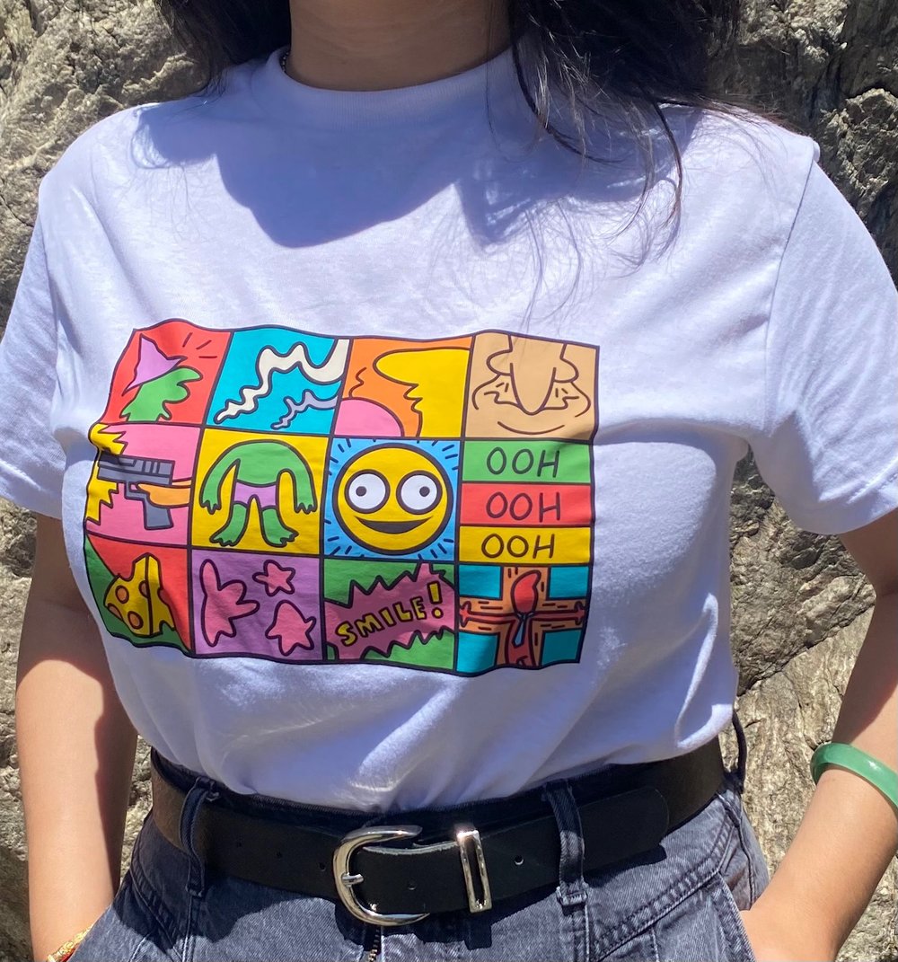 Image of Keith Haring x Smiling Friends Shirt