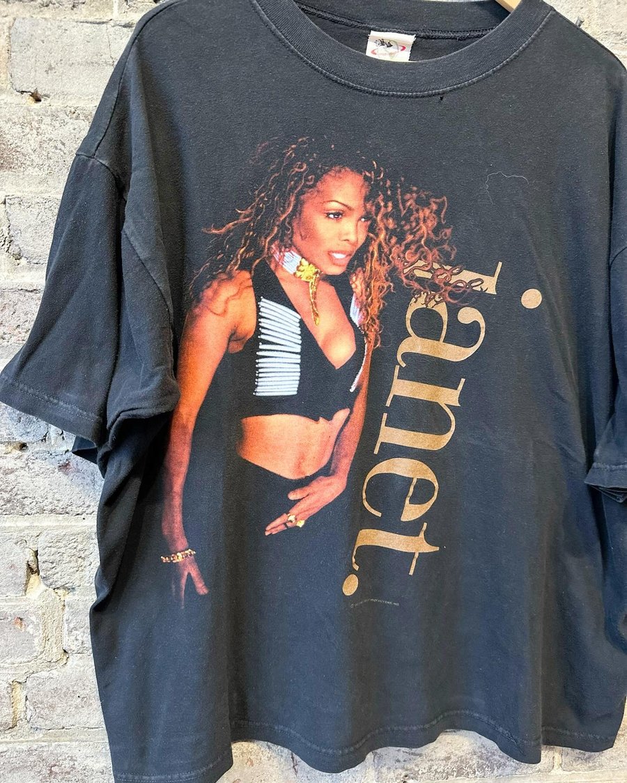Image of 1993 VINTAGE “JANET JACKSON - JANET. WORLD TOUR ‘93-94” CONCERT TEE, SIZE: XL