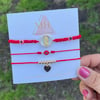 Virgencita & evil eye bracelet set