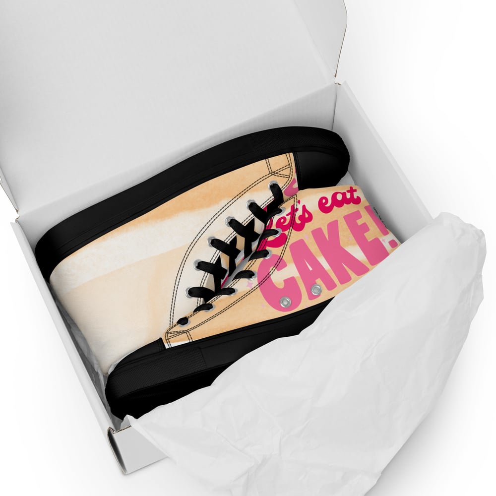 ZEN EXP - “Let’s Eat Cake” Women’s high top canvas shoes