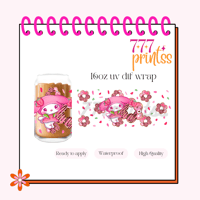 Melody Strawberry UV DTF Cup Wrap