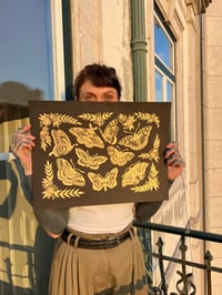 Image 2 of Print A3 • Golden butterflies